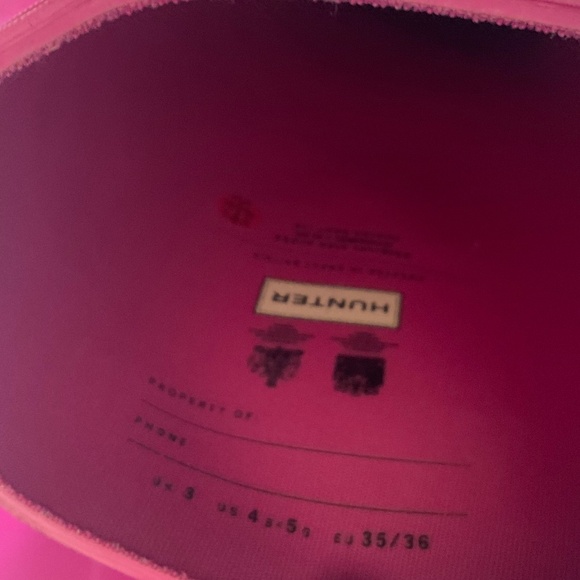 Original Kids Gloss Pink Hunter Boots kids size 4/5 women’s size 5 - Picture 16 of 16